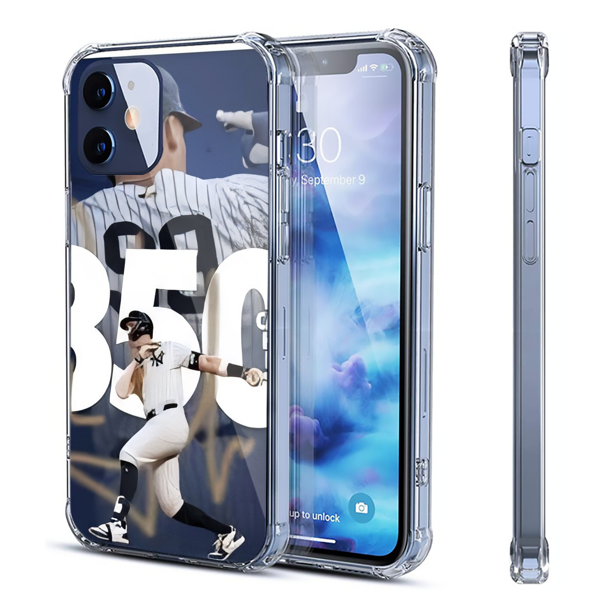 Aaron Judge's 350th Career Home Runs Clear IPhone 12 Case – Soft TPU With UV Print – Enhanced Drop Protection, Precise Fit, Anti-Fingerprint, Customizable Design, Scratch-Resistant, Yellow-Resistant